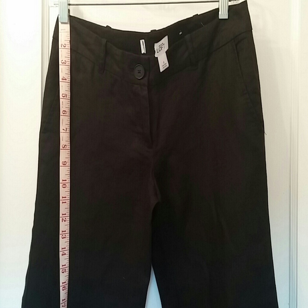 Ann Taylor LOFT Black Linen Pants Size 0 hemmed